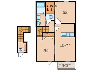 東松江駅 徒歩21分 2階の物件間取画像